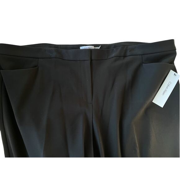 Calvin Klein Flat Front Ponte Ankle Dress Pants | Plus 24W, Black NEW! - Picture 8 of 16